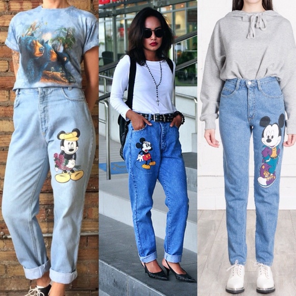 mickey mouse mom jeans